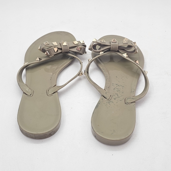 Valentino Garavani Rockstud PVC Jelly Thong Sandal Size 41 (US 10.5–11) - Picture 3 of 11